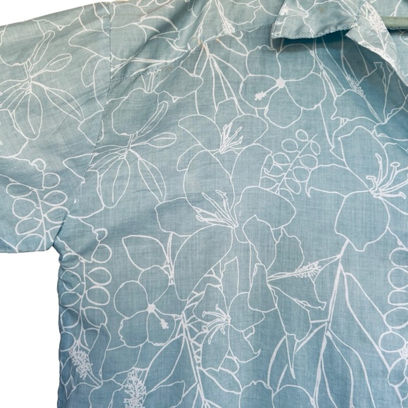 Acacia Swimwear Cotton Button up Demi shirt in Moorea Blue Floral - Picture 7 of 10